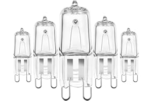 Comyan G9 Halogenlampen 230V 28W (29W) 2800K Warmweiß, G9 Halogen Leuchtmittel Dimmbar for Wandlampe, Leuchter, Stehlampe, 5 Stück