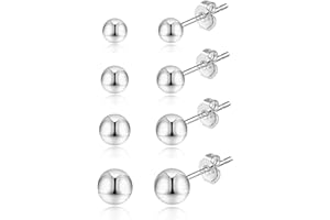 ALEXCRAFT Ohrstecker Silber 925 Damen Klein Ohrringe Set For Herren Mädchenm Stecker Ohrringe