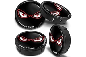 SkinoEu 4 x 60mm ABS Car Alloy Wheel Centre Universal Rims Hub Center Caps Auto Tuning Logo Emblem Black No Fear Eyes CX 7