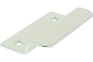 ToniTec Poignée de porte de balcon sans barre en aluminium blanc, marron, F-1 | F-2 | F-4 | F-9