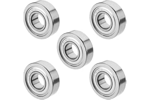 Othmro Lot de 5 Roulements à Billes à Double, 6,3x15,87x4,97 mm, Roulements à Billes en Chrome Acier avec Double Blindage, Roulement à Billes à Gorge Profonde SR4ZZ, pour Machines de Jardin et Outils