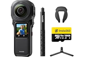 Insta360 One RS 1-Inch 360 Tripod Kit - 6K 360 Camera with 1-Inch Dual Sensors, Co-Engineered with Leica, 21MP Photos, FlowState Stabilization, Excellent with Low Light, Waterproof