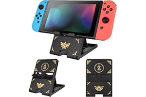 DLseego Stand Compatible with Switch/OLED/Lite, Adjustable Stand, Foldable Portable Holder Playstand for Switch OLED, and non-slip- Zelda