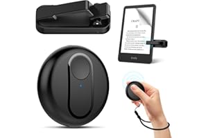 LIONBOSS RF Fernbedienung Seitenwenden für Kindle Paperwhite, Kobo, iPad, Android Tablets, Drahtlose Blätterhilfe zum Lesen von Videoaufzeichnung Büchern & Comics (Schwarz)