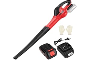 TEENO Souffleur de Feuilles sans Fil 20V - 80 m/s (288 km/h) Haute Vitesse, Batterie 3.0Ah Incluse, Léger 2.45 kg, Poignée Antidérapante pour Jardin, Terrasse, Atelier