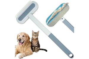Yvgoov Tierhaarentferner 4 in 1 Fusselrolle wiederverwendbar Katzenhaarentferner mit verlängerter Griff Fusselbürste Tierhaare zum Katzenhaare & Hundehaare für Sofa, Teppich, Bett und Auto