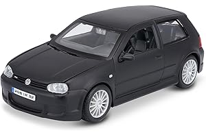 Maisto VW Golf R32 : Voiture Miniature à l'échelle 1:24, Portes Mobiles, 20 cm, Noir Mat (531290M)