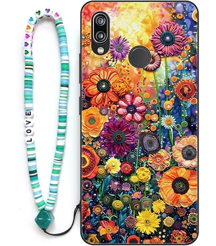Kaywzo TPU-Hülle Für Huawei P20 Lite - Transparent Mit Blumenmuster, Ultradünn & Stoßfest