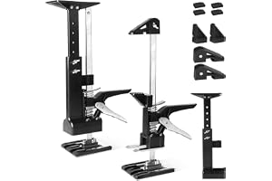 DBREAKS 3-i-1 multiarbetssparande arm med skala, 2 st handlyftningsverktyg | 38 cm arm handverktyg lyftare upp till 220 kg med metallskåpbil lyftstång och träbearbetningsklämmor, för kakellyft