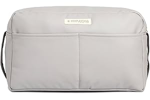 MIMUSELINA Bolso Carrito Polipiel | Bolso Carro Bebe Impermeable de Gran Capacidad | Organización total con 7 bolsillos | Uso en hombro o cochecito sin necesidad de ganchos | Hecho en España