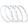 AtLoGs- Blender Jar Base Rings suitable for "MAGIC BULLET/WONDERCHEF" Nutri-Blenders, 4 Units (White, Silicon)