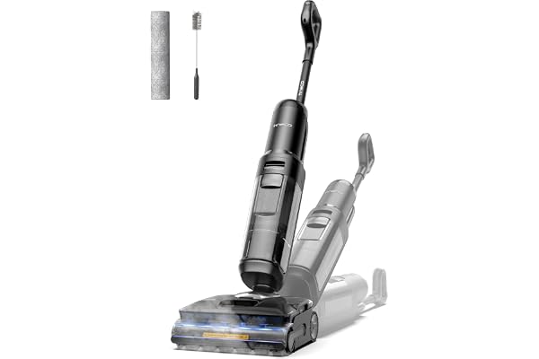 Tineco Floor One S7 Stretch Steam, 2-i-1 trådlös ångborstdammsugare, 160 ℃ HyperSteam, 180° platt, självrengörande flashDry, 80 min batteritid, anti-tangle-design