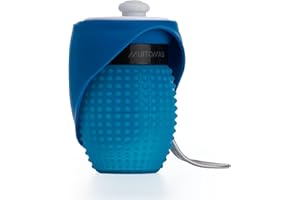 Muitomas, Borraccia per Cani Portatile e AntiPerdite, Compatta e Leggera, Capacità di 350 ml, Colore Blu Ottanio