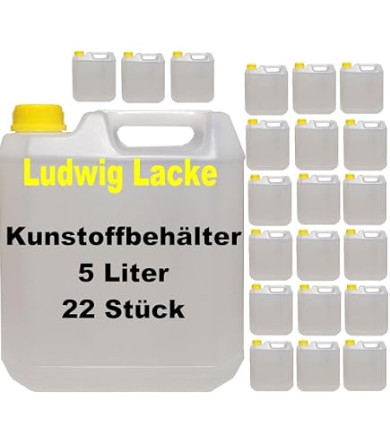 Lot De 10 Bidons 3L Plastique HDPE Alimentaire - Ouverture DIN45, Robuste Et Empilable, Fabriqué En Allemagne