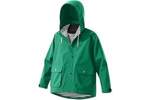 KQIVAM Veste Imperméable Enfant,Vestes De Protection Solaire Légère Respirante Manteau à Capuche Blouson Coupe-Vent Manche Longue Zipper Camping Extérieur,Unisex Garçons Filles du 4 an au 14 ans
