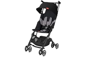 gb Gold Pockit+ All Terrain Ultra Compact Kinderwagen (incl. Regenschutz), Handgepäck, ab 6 Monate bis 17 kg (ca. 4 Jahre), Velvet Black