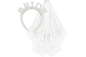 MUNSKT 2 st pärlpannband slöja kit glittrande pärla brud tiara vara pannband brud huvudbonad brud dusch gåva tiara slöja