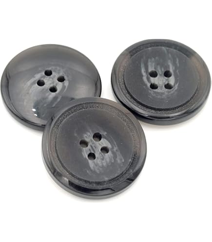 QUARKZMAN 10 Bottoni Rotondi Neri Con Gambo Metallico 10mm Per Cucire E Fai Da Te