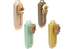 FORTIVAE Animal Eraser, 4 Pcs Sliding Push Pull Capybara Eraser Retractable, Rubbers Erasers, Cute Small Erasers, Capybara Rubber for Students Homework School Classroom Rewards Prizes Party Favors