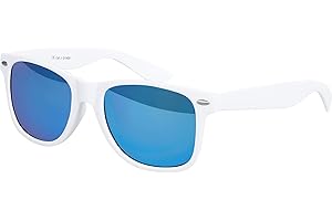 Balinco Lunettes de soleil Nerd UV400 CAT 3 CE Rubber style rétro Lunettes vintage unisexes avec charnière à ressort pour femmes et hommes (différentes)