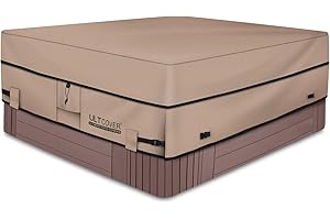 ULTCOVER Waterproof 600D Polyester Square Hot Tub Cover Outdoor SPA Covers 90 x 90 inch