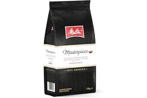 Melitta Masterpiece kawa z rzadkością, 1 kg, całe ziarna kawy, niezmielona, 100% Arabica, Medium Roast, palona w Niemczech, grubość 3,5