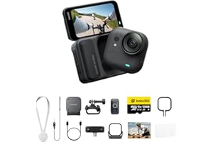 Insta360 Zestaw rowerowy GO Ultra Premium – mała kamera 4K bez użycia rąk, lekka i przenośna, doskonałość przy słabym oświetleniu, montaż w dowolnym miejscu, stabilizacja FlowState, żywotność baterii