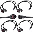 QOFOWIN 3wire Waterproof Connector, 3Pin Male Female Plug LED Connector with 16 AWG IP68 20CM Extension Cable for Car, Boat,Truck,Indoor/Outdoor LED Strip Lights.(3Pin 5Pairs)