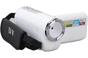 Annadue Videokamera Camcorder, 1080P HD 16 MP Kamera Camcorder mit 2,0 Zoll Farb TFT Bildschirm, 16 Fach Digitaler Zoom Vlogging Kamera für YouTube Partyreisen (White)