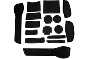 MARCHFA Puerta Ranura Estera Consola Centro Antipolvo Antideslizante Estera Compatible para Qashqai 2019 2020 2021 Paquete de 16 (Negro)