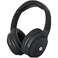 VCOM Over Ear Headphones, Foldable Music Headset with Microphone, Micro SD/TF Port, HiFi Stereo Sound, Volume Control, Hands-Free Calls for Smartphone Tablets TV Laptop (Black)