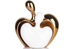 XMGZQ Statua di Coppia in oro e Bianco,Regali di Coppia per la Casa,Regalo per AnniversarioCoppia,Regali di Coppia Divertenti,Decorazioni Soggiorno Moderno,Centrotavola Design,Centro Tavola Matrimonio Sposi
