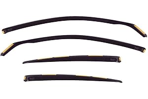 J&J AUTOMOTIVE | Heko Deflecteurs d'air Déflecteurs de Vent Compatible avec Juke 2010-2018, Ensemble 4 pièces, Noir, Fumé, Aérodynamique, Montage Facile