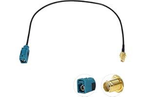 AEDIKO Fakra Buchse auf SMA Buchse Fahrzeug Antennenadapter Kabel Kompatibel mit Auto Stereo Headunit GPS Navigation FM Radio Satelliten Radio 4G LTE GSM Handy