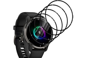 TUTUO [4 Pièces Protection écran Compatible avec Garmin Venu 2 Plus GPS, [Facile Installer], Anti-Rayures sans Bulles Flexible TPU Film Protecteur, Haut Définition Protection écran - Noir