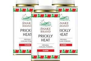 Snake Brand Prickly Heat Powder Classic 140g ~ EU Registered ~ Ships from UK (Classic, Pack of 3)