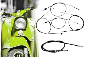 BISOMO 5-teiliger Bowdenzug-Satz für Simson KR51/2 mit Tachowelle 650mm Gas Bremse Kupplung und Starter bzw. Choke Funktionslänge 87mm