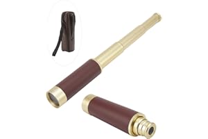 ‎DYNA-LIVING Dyna-Living Taschenteleskop Fernrohr Hand teleskop Monocular Telescope für Wanderungen, Radtouren, Vogelbeobachtung, Klettern, Sport, Reisen. Brass,25 x 30
