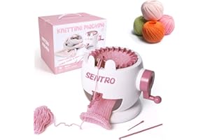 Errum 22 Needles Knitting Machine, Knitting Loom Crochet Machine Smart Weaver Knitting Round Loom, Double Knit Loom Machine for Audlts Kids DIY Knit Scarf Hat Sock