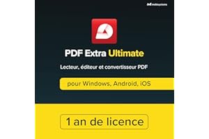 MOBISYSTEMS PDF Extra Ultimate | Lecteur et éditeur complet de PDF | Création, conversion, fusion,remplissage de PDF avec signature | Licence annuelle | 1 ordinateur Windows et 2 appareils mobiles | 1 utilisateur