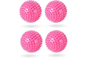 AVASAGS 4 Stücke Trocknerbälle für Wäschetrockner, Trockner Ball,Trocknerkugeln Duft, Kugeln für Flauschigere Wäsche,Wiederverwendbare Dryer Balls,Wäsche Wäschetrockner Trocknen Ball (Pink)
