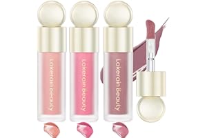 KTOULER 3-teiliges flüssiges Rouge-Set, Samt, leicht, natürlich aussehend, wasserdicht, langanhaltend, Rouge-Make-up für Wangen, Augen, Lippen