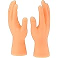 Tiny Hands Left & Right Hand Soft Touch PVC Plastic Hands Mini Finger Puppets Small Hands Model Toys for Parties Music Festivals Bar Nights