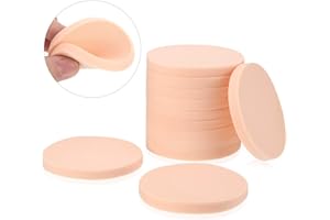 BOAO 12 Packungen Gesichtsschwämme, Make-up-Schwamm, Einheitsgröße, Erwachsene, Unisex, Schaumstoffschwämme (Farbe der runden Haut)