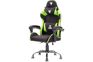 Itek Gaming Chair Rhombus FF10, Tejido, Negro Y Verde, Normale