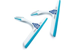 TDBS THE DUSTPAN AND BRUSH STORE Pack of 2 Window Squeegee Glass Cleaning Wiper – Multipurpose Glass Squeegee Window Cleaner for Cars, Bathroom and Shower Squeegee with Plastic Body, Rubber Blade, and Easy Grip Handle