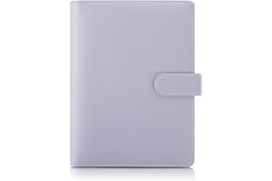 SKYDUE Raccoglitore A5, Raccoglitore Ad Anelli A5 In Similpelle, Quaderno Ad Anelli A5 Ricaricabile, Agenda Anelli A5(Carta Interna Non Inclusa) Per Ufficio Scuola E Viaggi Lavoro (Viola)
