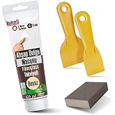 Pratik Ahşap Tamir Seti Beyaz Renk 125 ml Tamir Macunu + 2 Adet Spatula + 1 Adet K&uuml;bik Zımpara