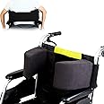 Lateral Support for Wheelchair, Lateral Support Cushion with Adjustable Side Panels for Wheelchairs, Wheelchair Stabilizer Attachment Chair Side Pads , Lateral Foam Wedge for Elderly (large black)