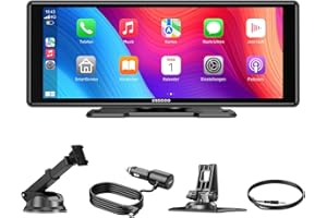 ESSGOO A-pple CarPlay & Android Auto,10.26 Zoll IPS Carplay Display,Unterstützt Siri & G-oogle Assistant, Online-Karten, einfache Installation, geeignet für Verschiedene Fahrzeugmodelle